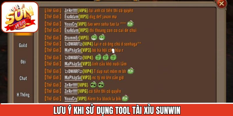 Lưu ý cơ bản khi dùng tool tài xỉu Sunwin hiệu quả